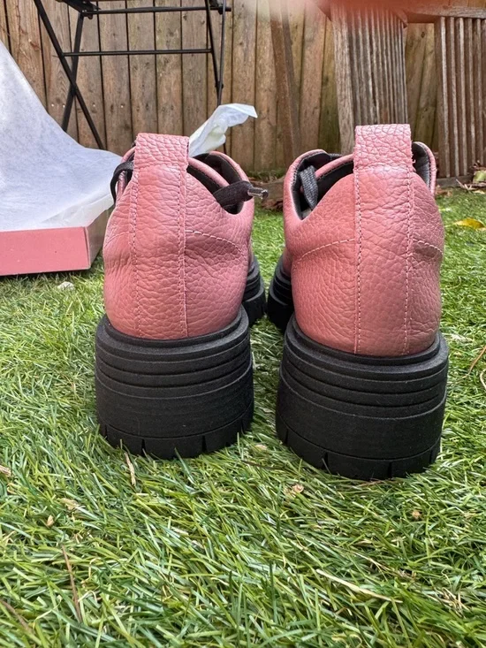 INTENTIONALLY BLANK Pink Chunky Lace-Up Platform Loafers size 38 - Picture 3 of 8